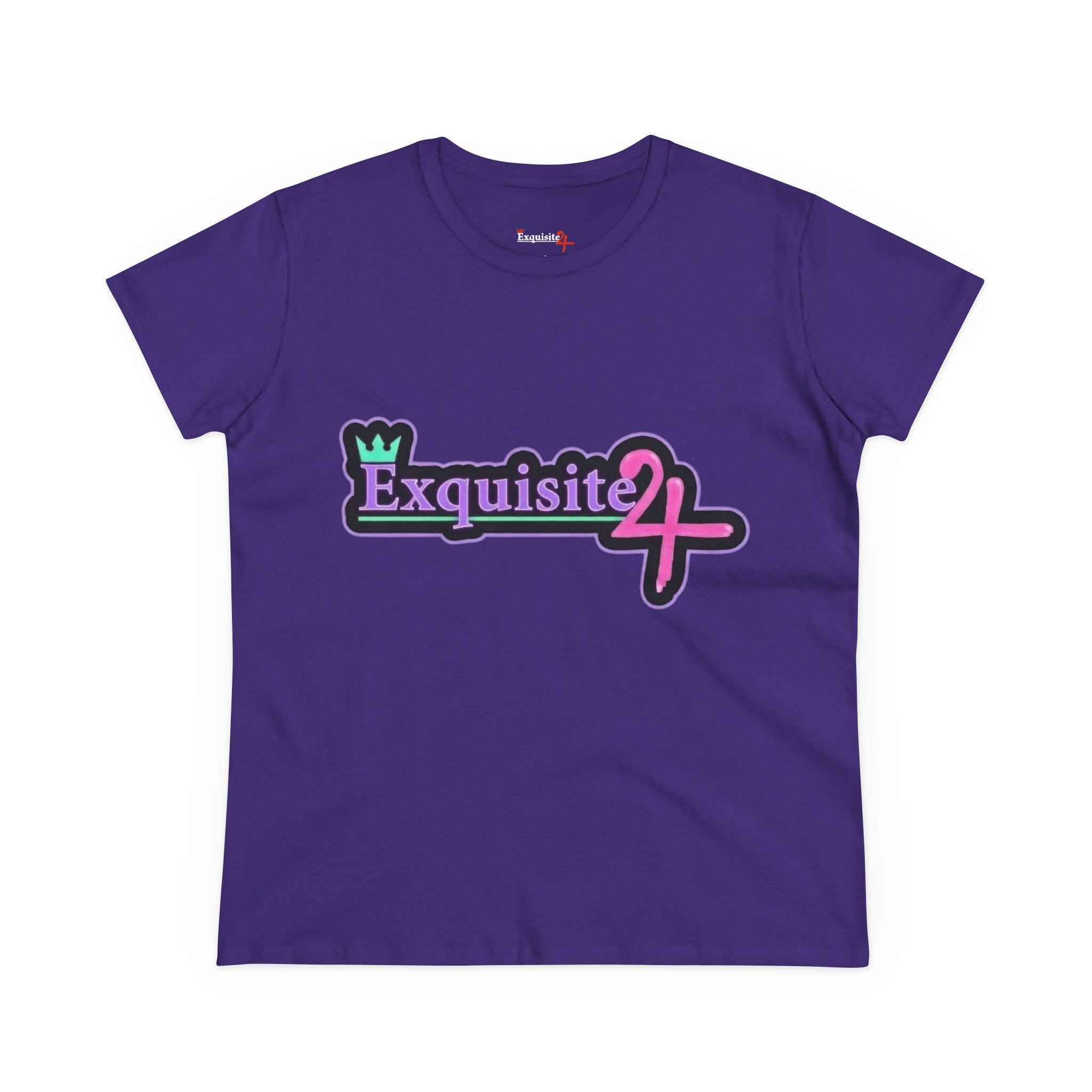 Exquisite 24 Sticker Logo Women's Graphic Tee – Neon Dream
