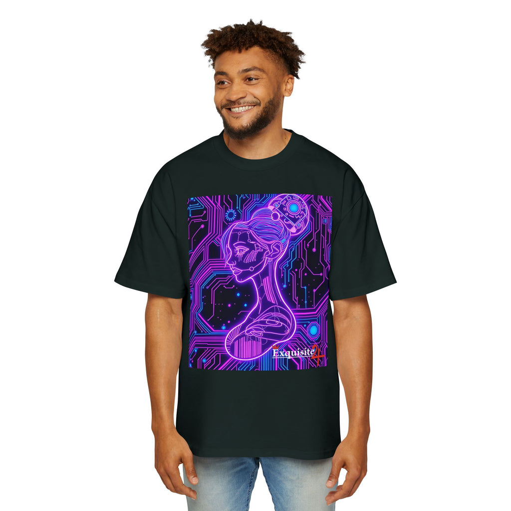 Cyberpunk Goddess Graphic Tee Oversized Men's T-Shirt