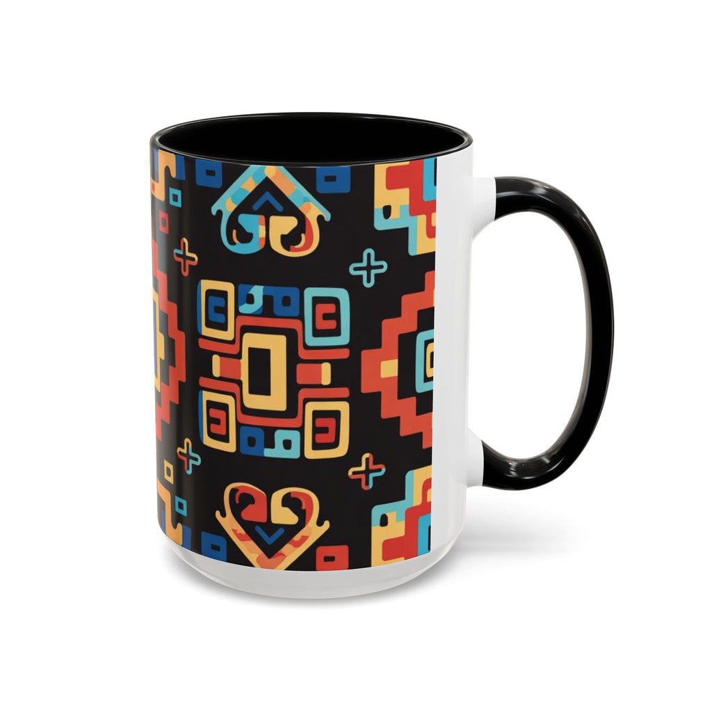 Colorful Geometric Aztec Pattern Coffee Cup