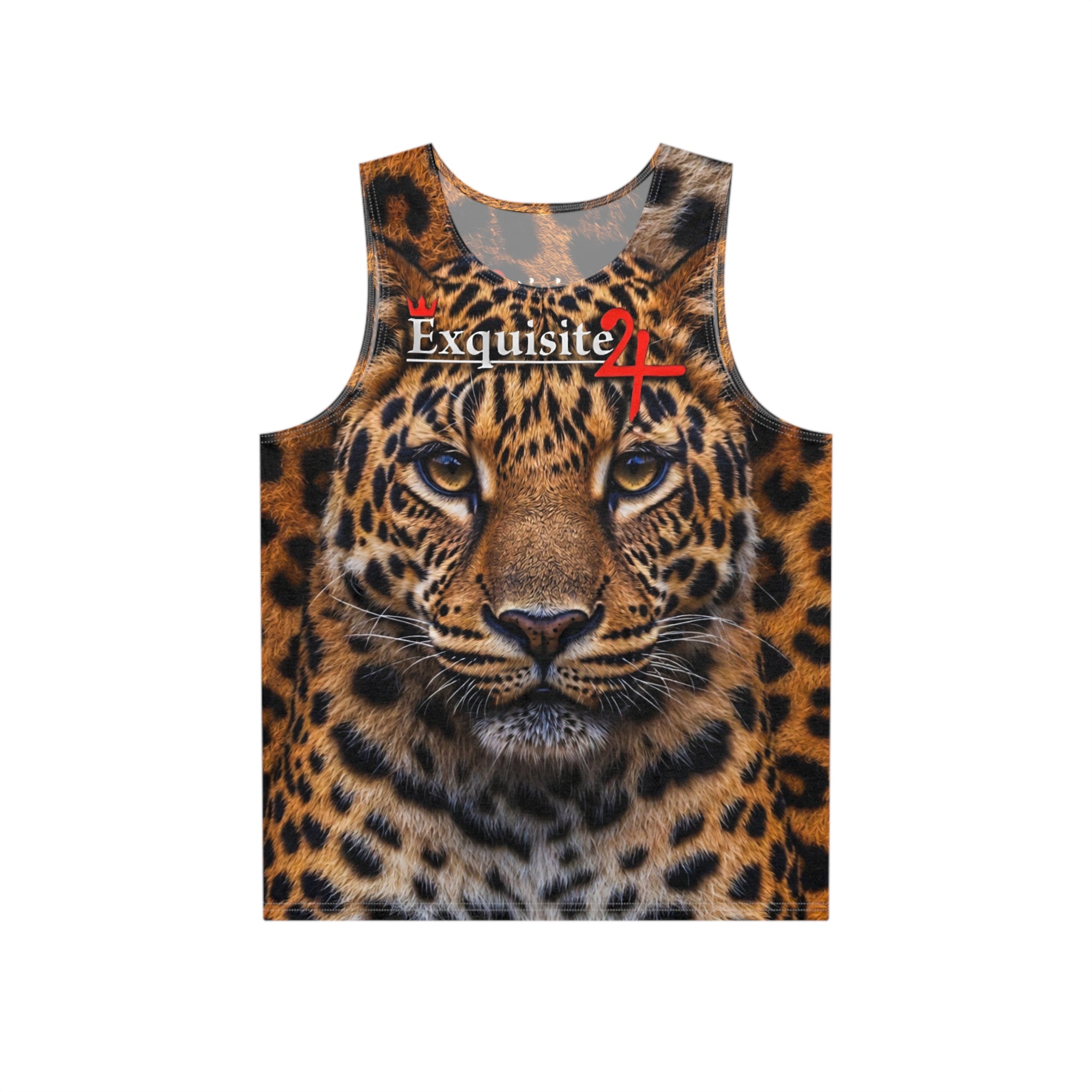 Leopard Print Men's Tank Top — Exquisite 24 All-Over Print Muscle Tank