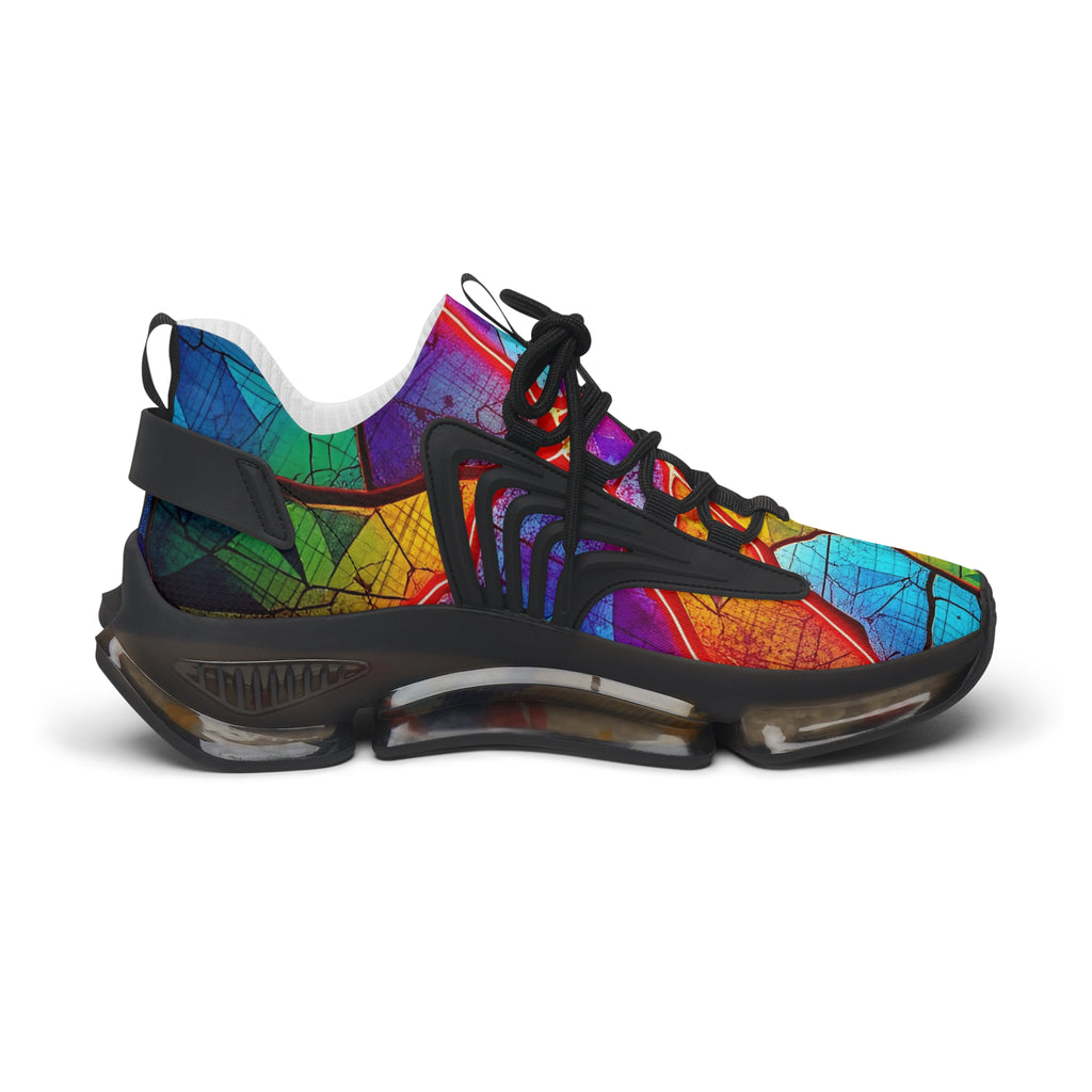 Women’s Mesh Sneakers — Vibrant Stained-Glass Athletic Shoes