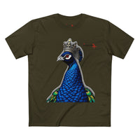 Crowned Blue Peacock Graphic Tee