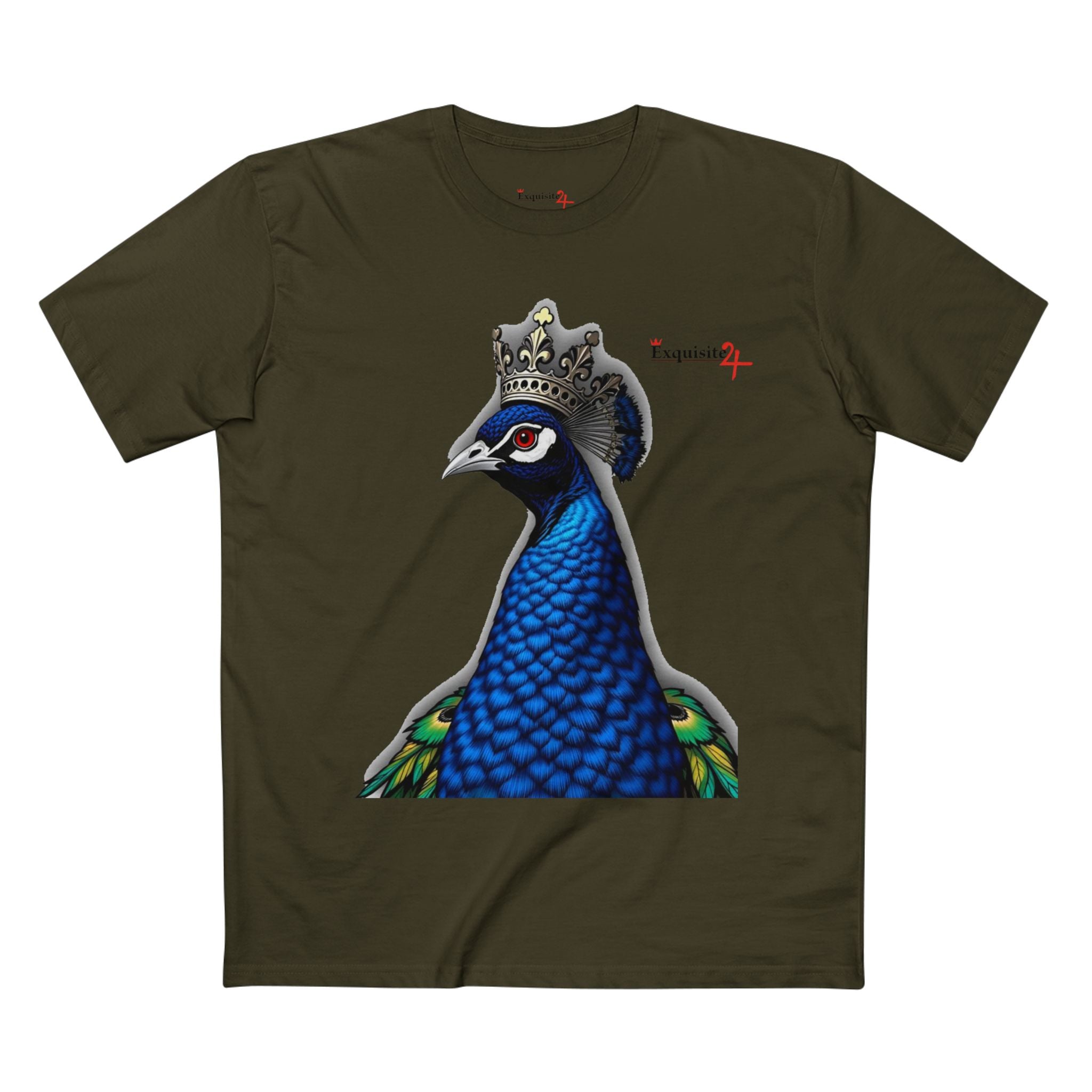 Crowned Blue Peacock Graphic Tee