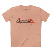 Cursive Exquisite 24 Red Accent Logo Graphic Tee