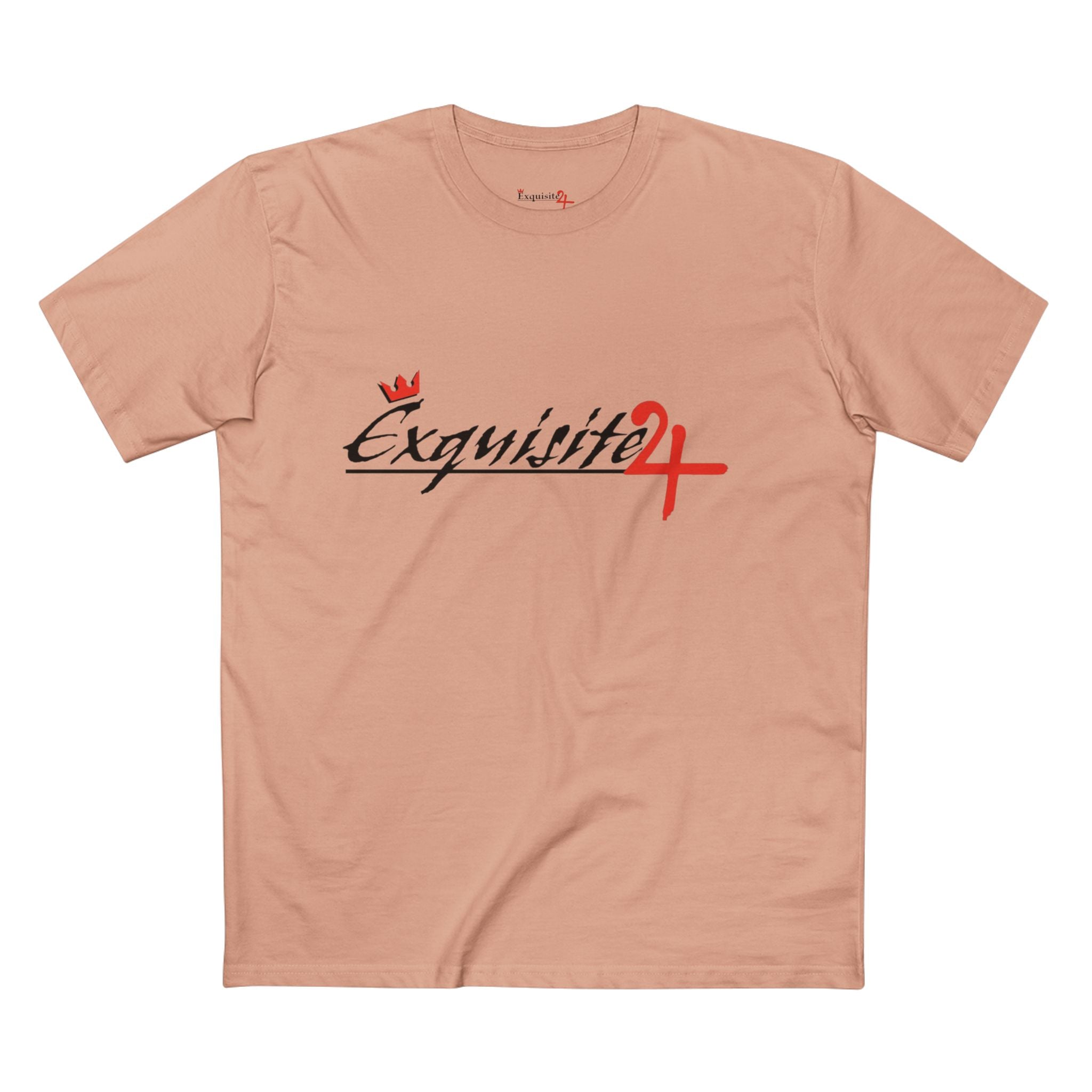 Cursive Exquisite 24 Red Accent Logo Graphic Tee