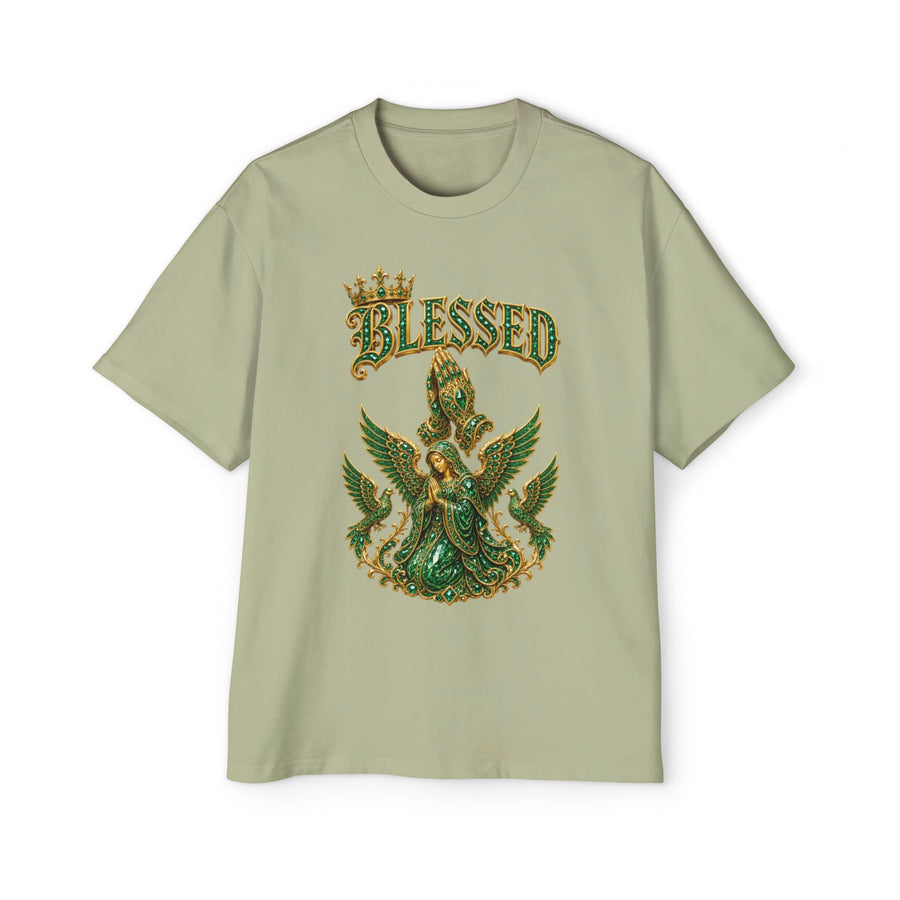 Emerald "BLESSED" Oversized Graphic Tee