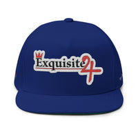 Classic Exquisite 24 Embroidered Flat Bill Cap