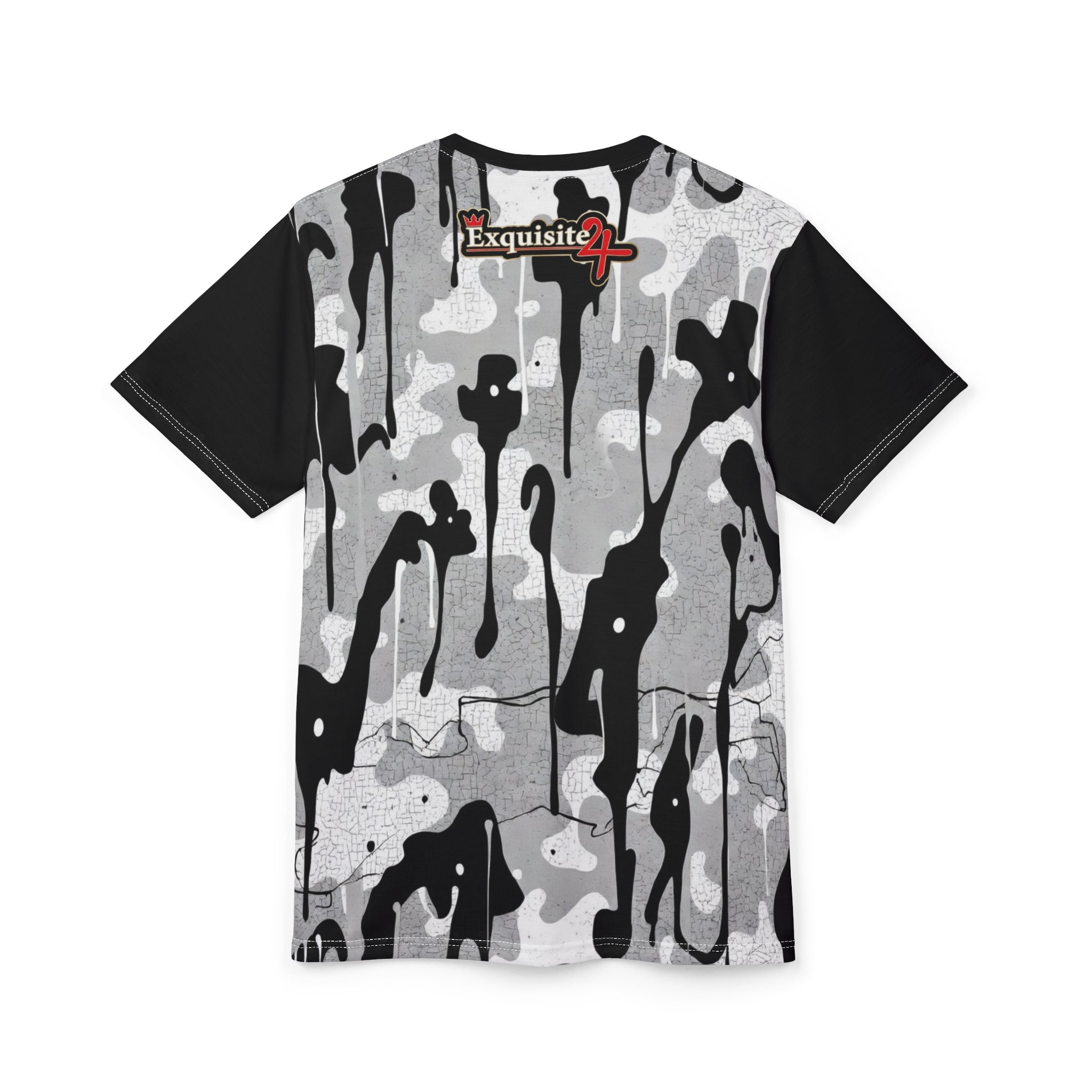 Exquisite 24 Black & White Camo Drip Tee