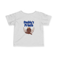 Infant Tee — "Daddy's Prince" Baby T‑Shirt with Crowned Angel Design