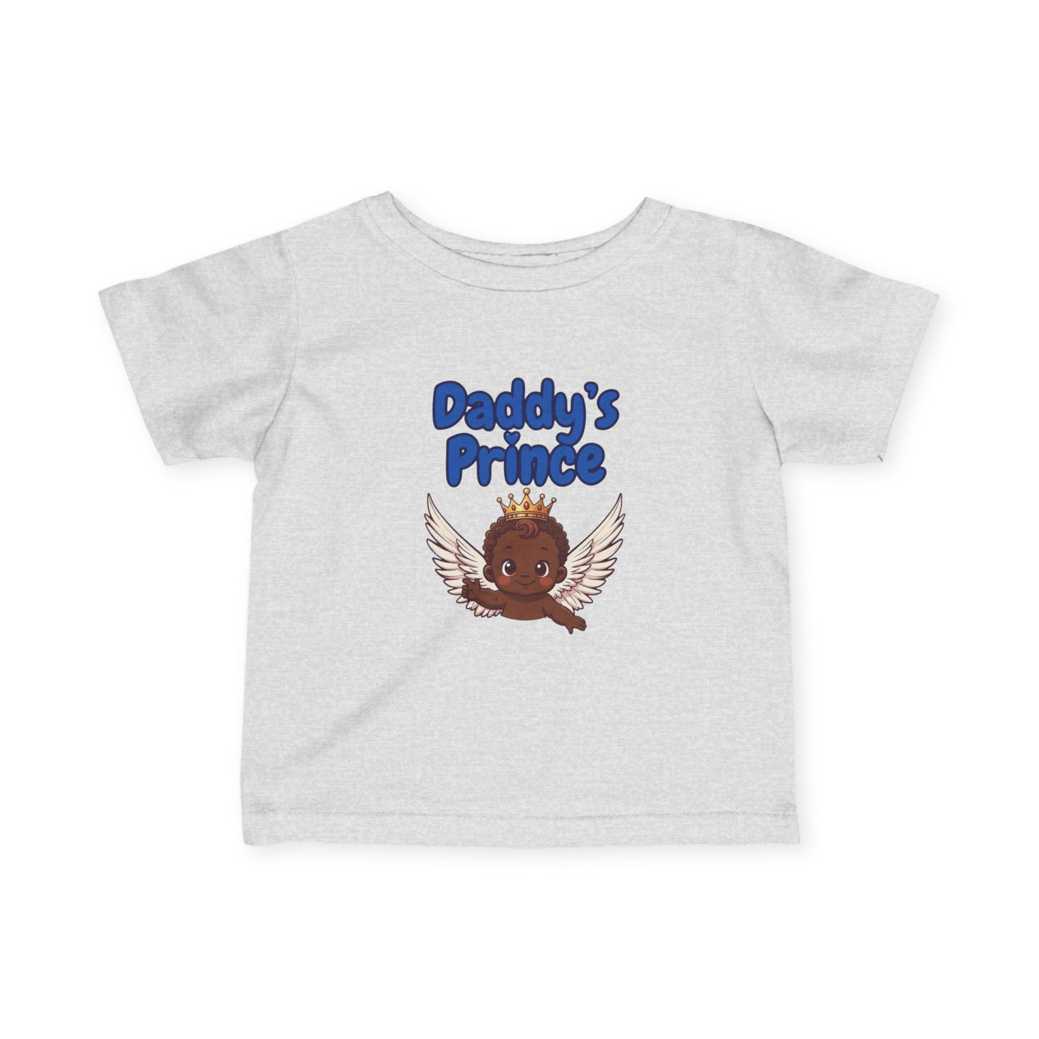 Infant Tee — "Daddy's Prince" Baby T‑Shirt with Crowned Angel Design