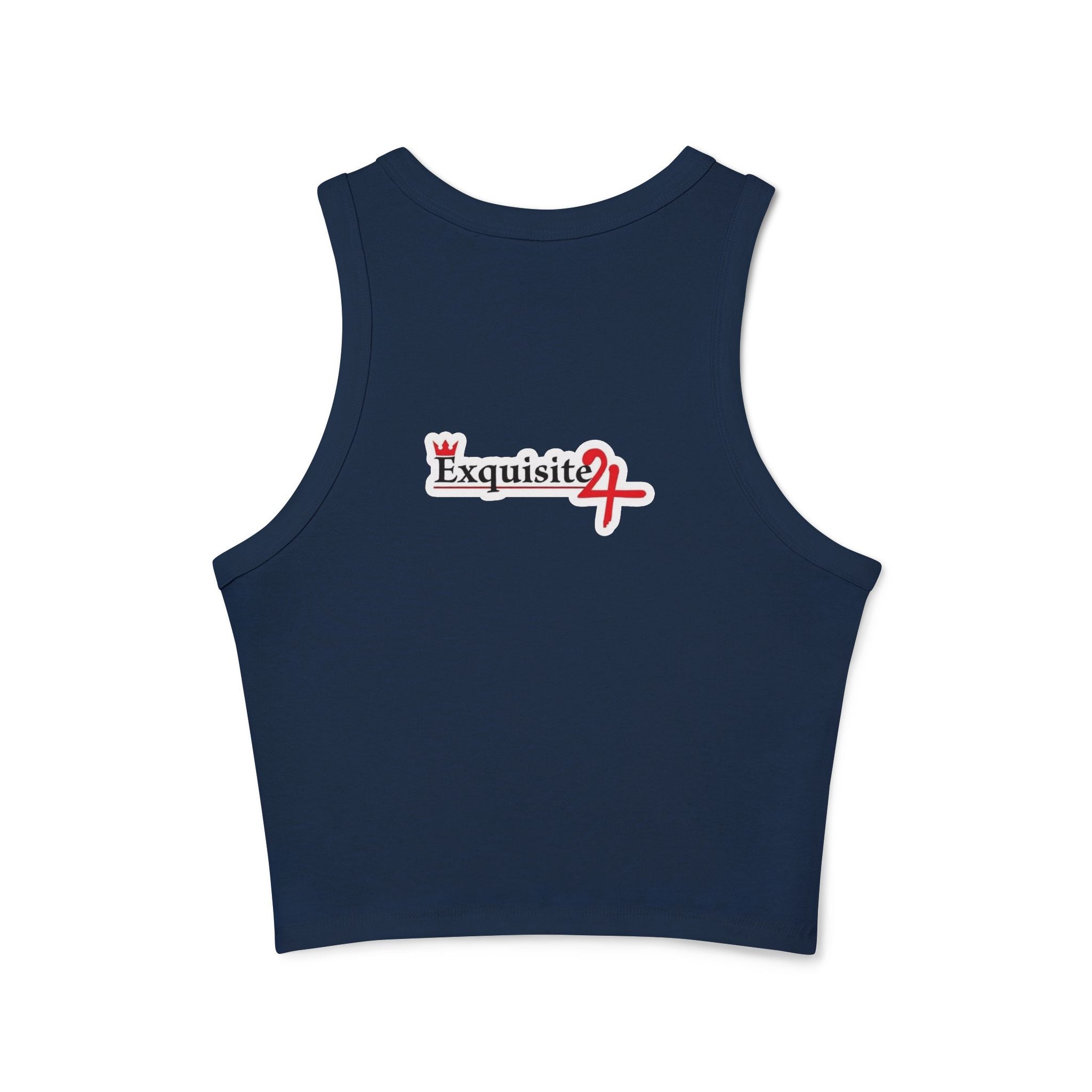 Racer Tank - '"Champions Are Made In The Gym" Pink Graphic Crop