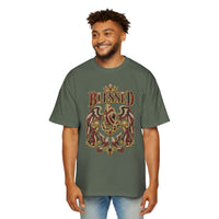 Paisley "BLESSED" Oversized Graphic Tee