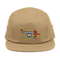 Embroidered 5-Panel Cap — 'Exquisite 24' Logo Streetwear Hat