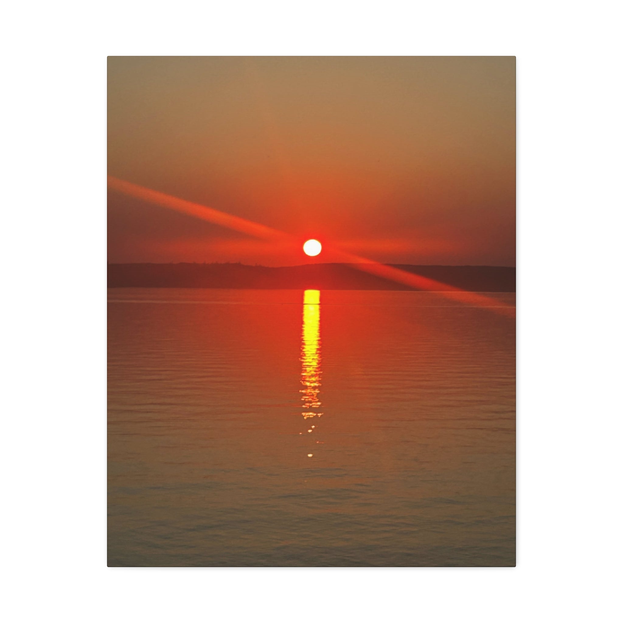 Sunset Reflection Stretched Canvas Wall Art