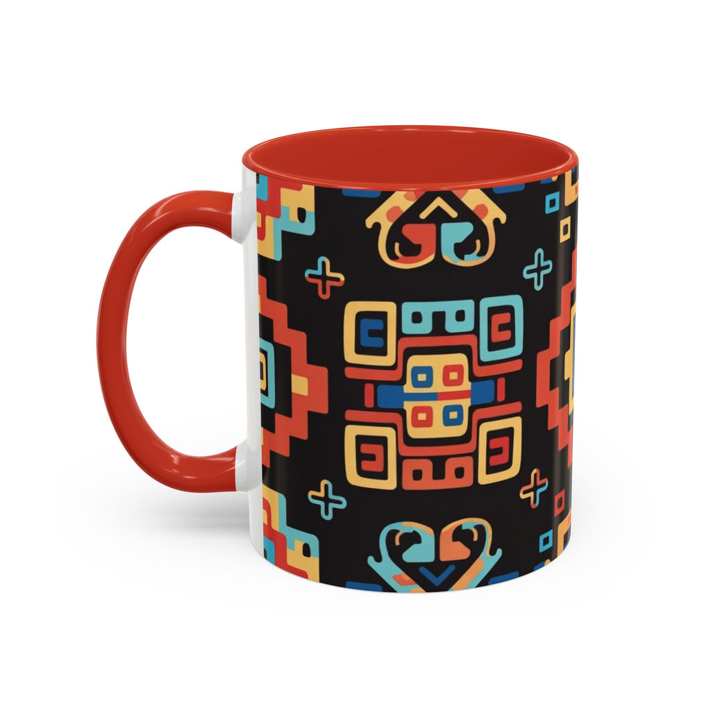 Colorful Geometric Aztec Pattern Coffee Cup