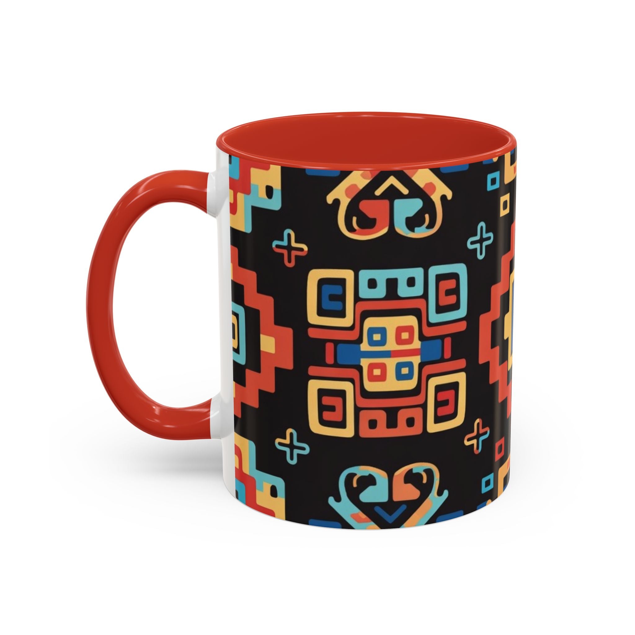 Colorful Geometric Aztec Pattern Coffee Cup
