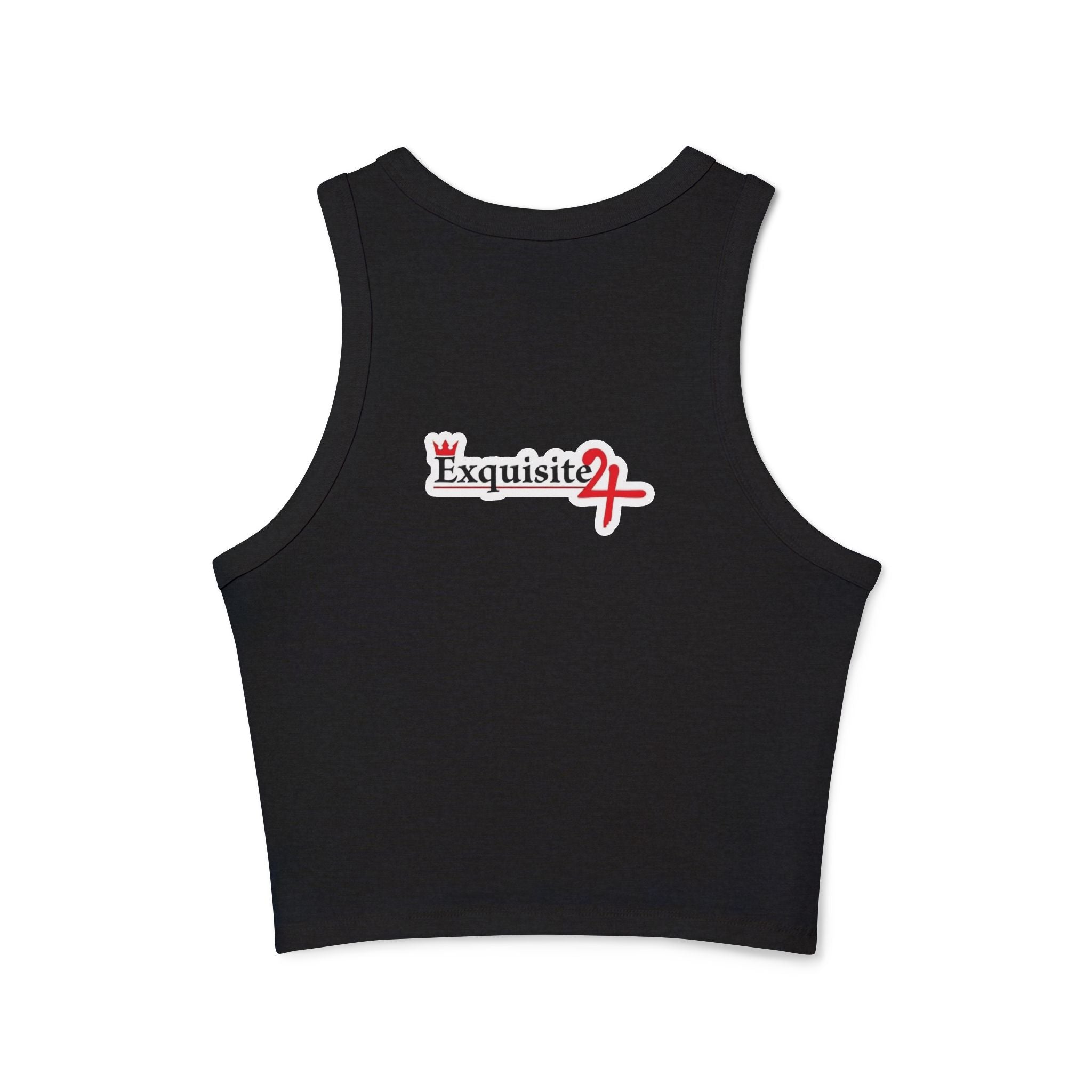 Racer Tank - '"Champions Are Made In The Gym" Pink Graphic Crop