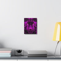 Purple Neon Panther Stretched Canvas – Vibrant Wall Art for Modern Rooms