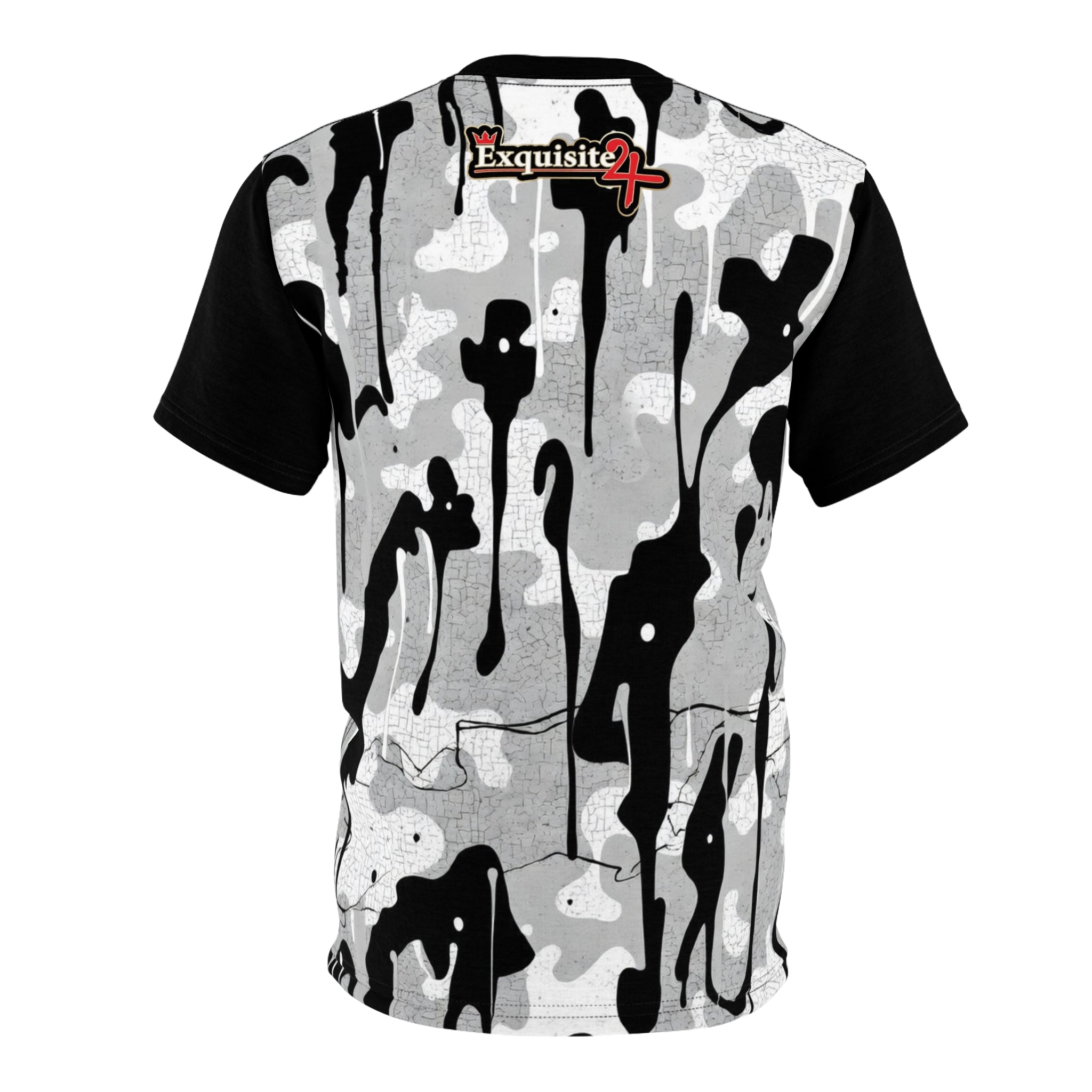 Exquisite 24 Black & White Camo Drip Tee