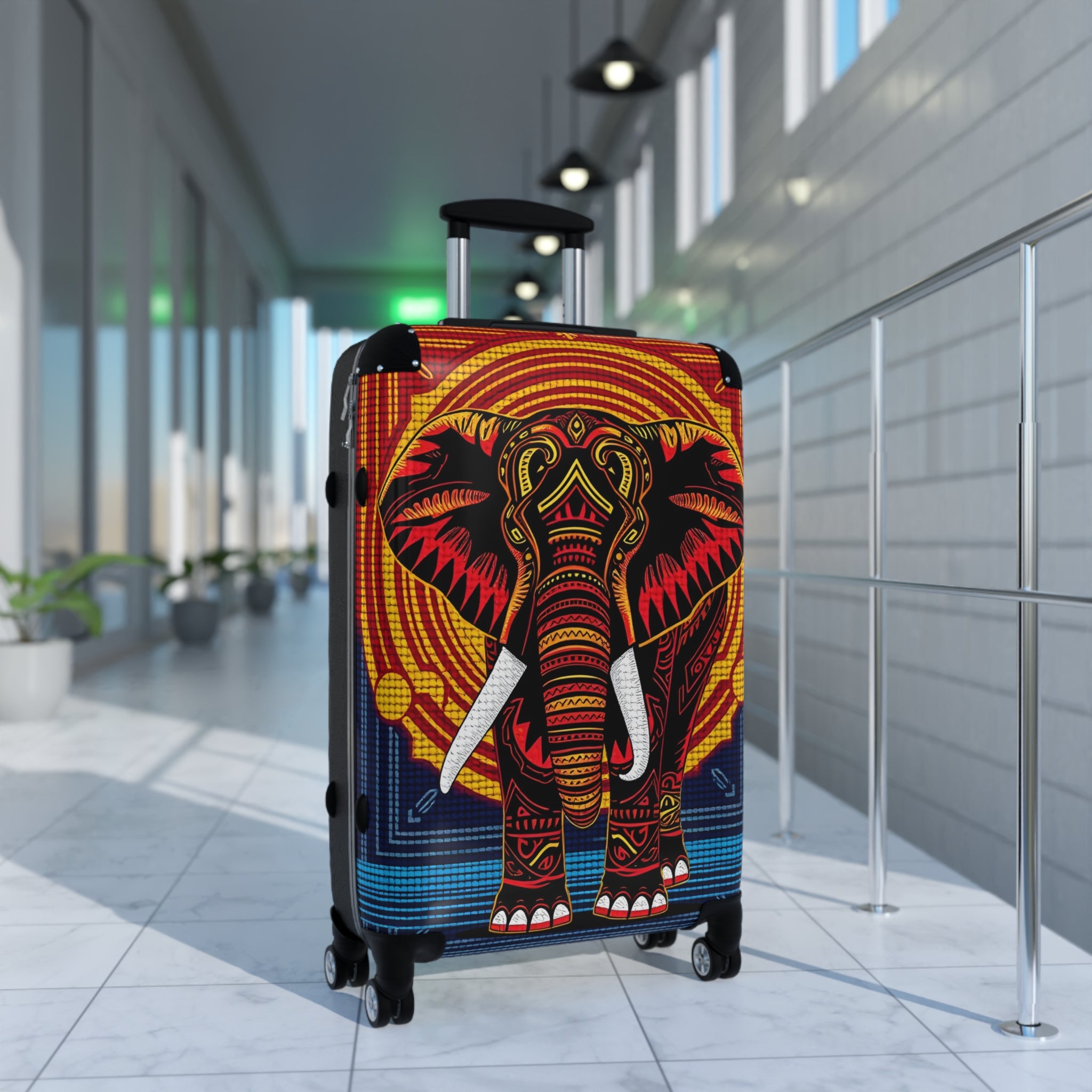 Elephant Mandala Carry-On Suitcase – Colorful Tribal Travel Luggage