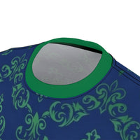 Regal Green Damask Design All-Over Print Tee