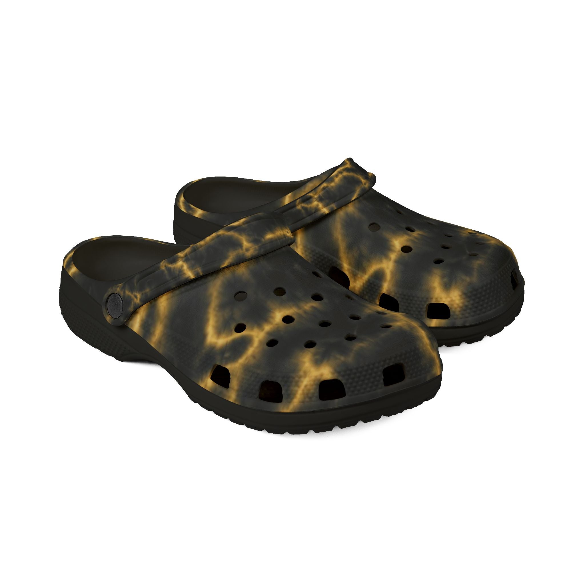 Black & Gold EVA Foam Clogs