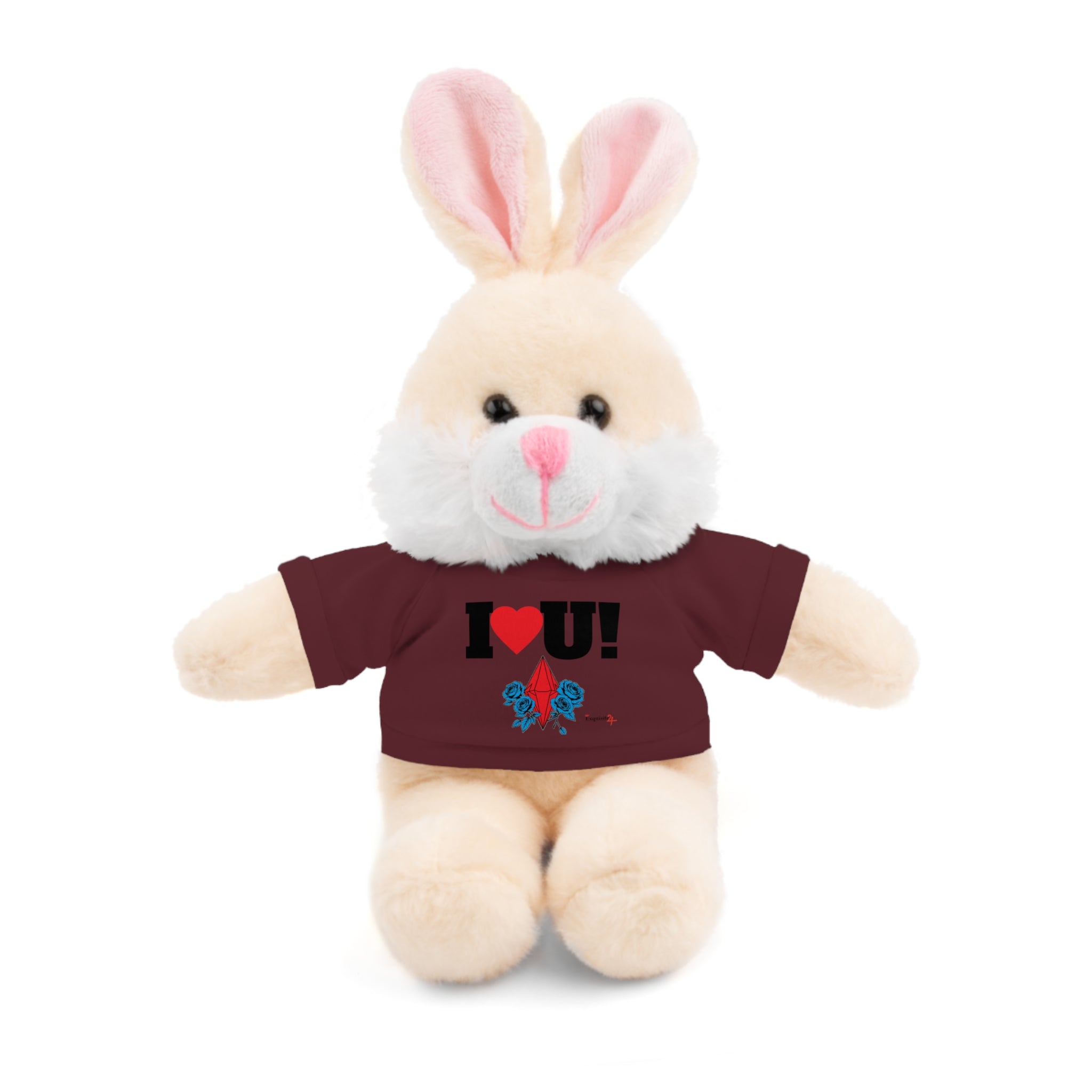 Plush Bear with Branded Tee – Red Diamond and Blue Roses Teddy