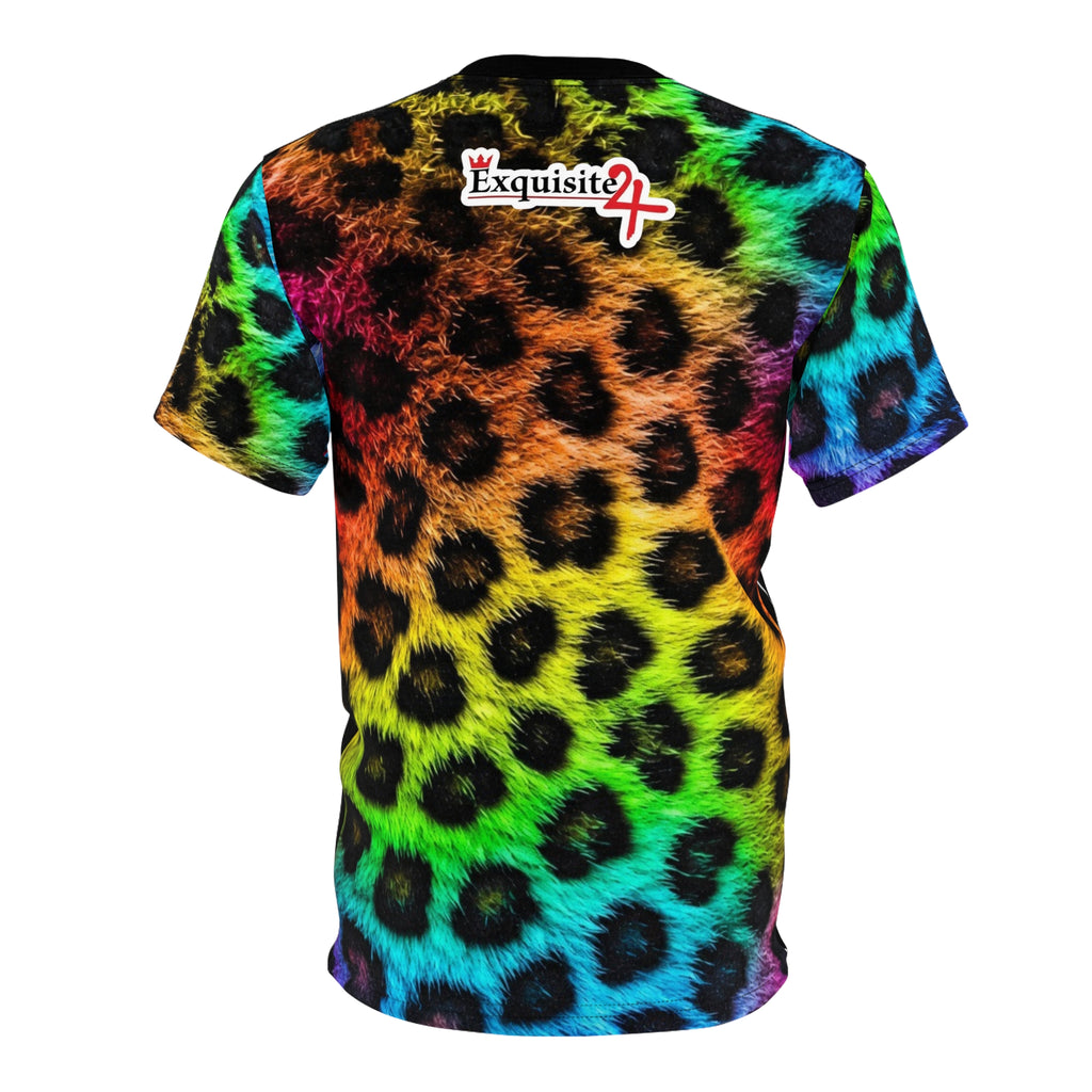 Rainbow Leopard Gold Grillz Graphic Tee