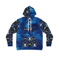 Blue Skull Roses Hoodie