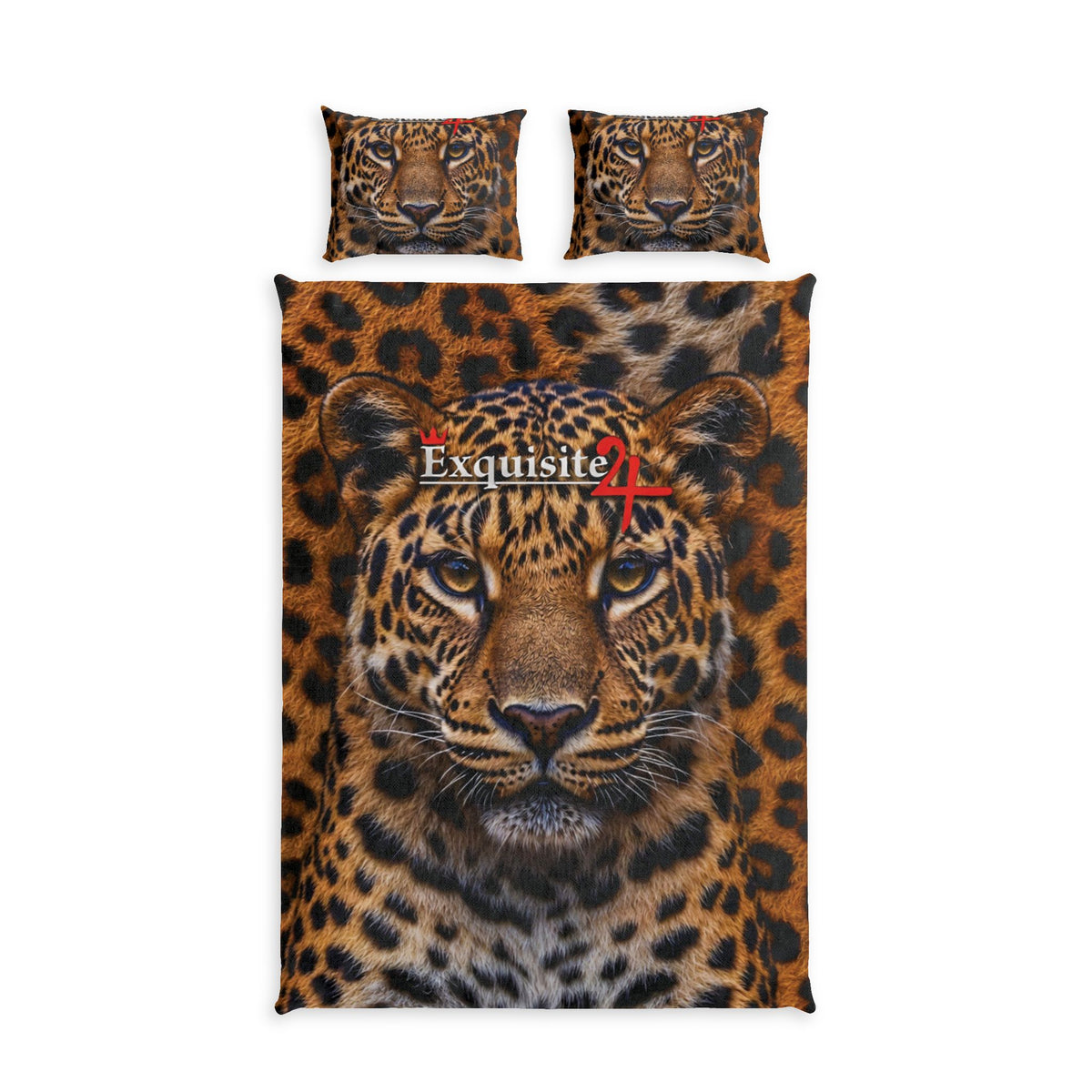 Leopard Face Cotton Duvet Cover Set