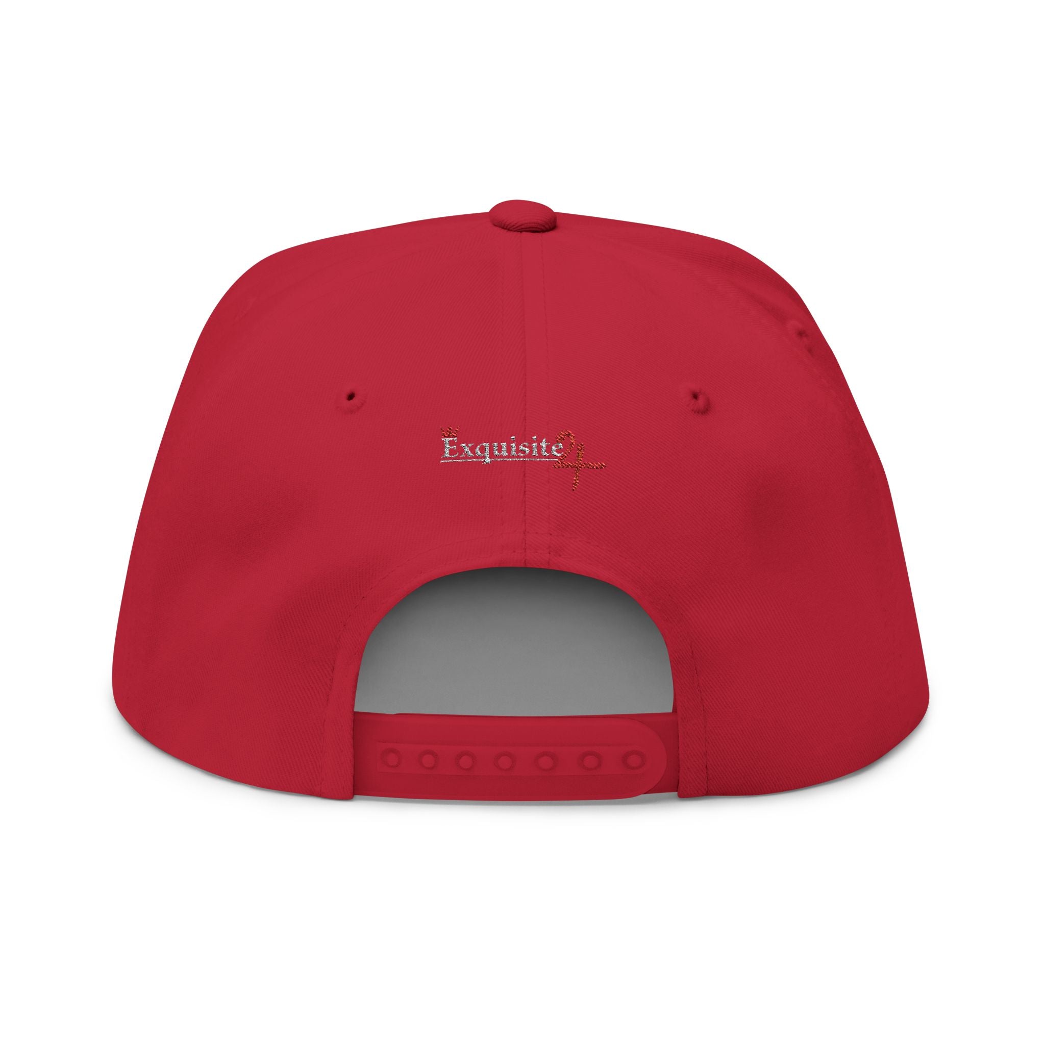 Embroidered 'Exquisite 24' Flat Bill Cap — Kente-Inspired Patch Snapback