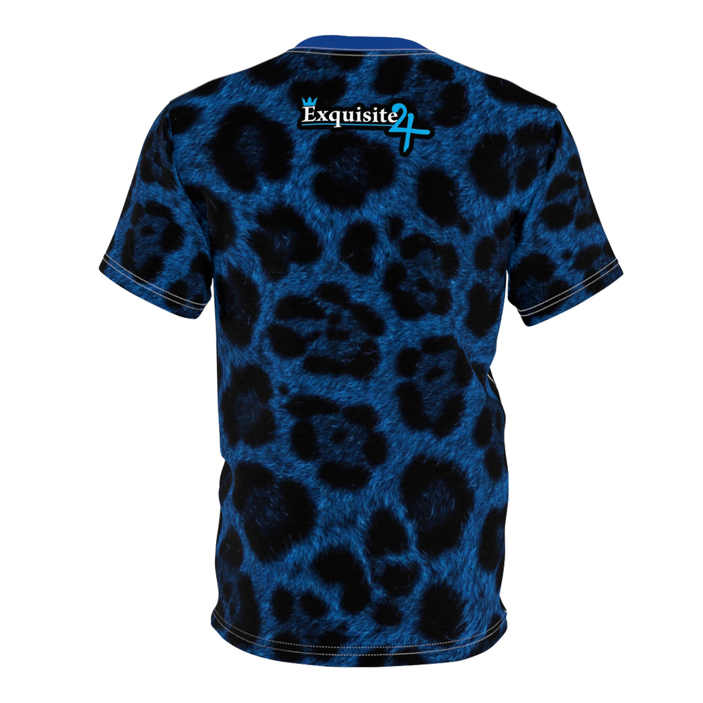 Blue Leopard Gold Grillz Graphic Tee