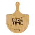 Bamboo Pizza Peel — Engraved "Pizza Time" Serving Board
