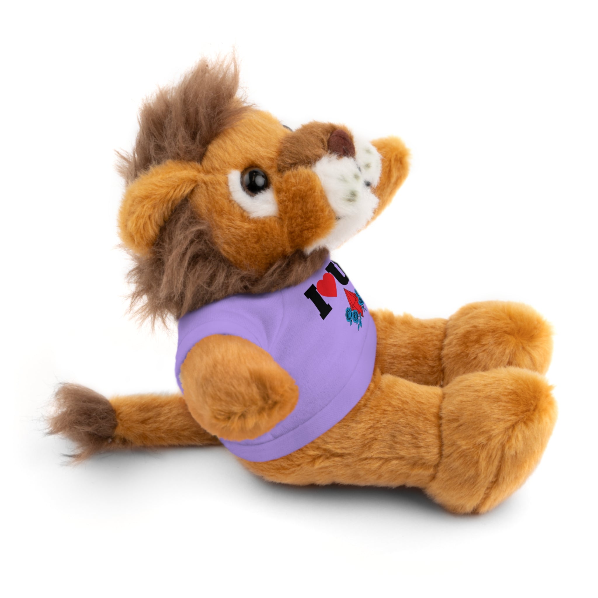 Plush Bear with Branded Tee – Red Diamond and Blue Roses Teddy