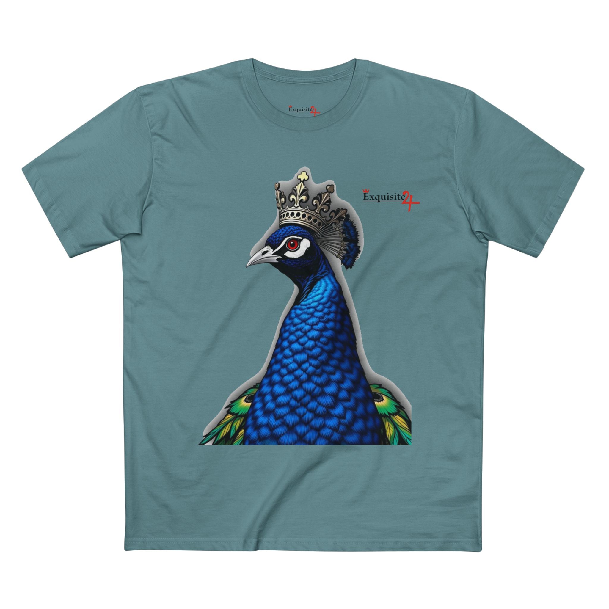 Crowned Blue Peacock Graphic Tee