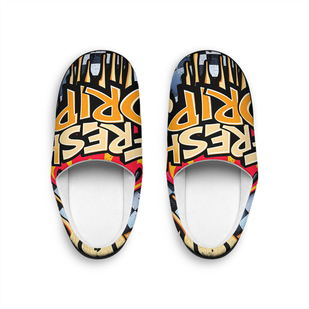 Graffiti “Fresh Drip” Men's Indoor Slippers