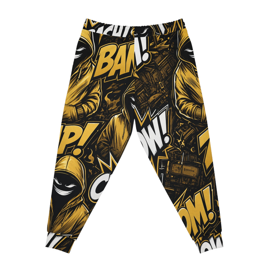 Yellow Comic Blast Athletic Joggers