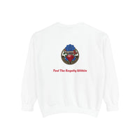 Exquisite 'Feel The Royalty Within' Sweatshirt — Crown Emblem Garment-Dyed Crewneck