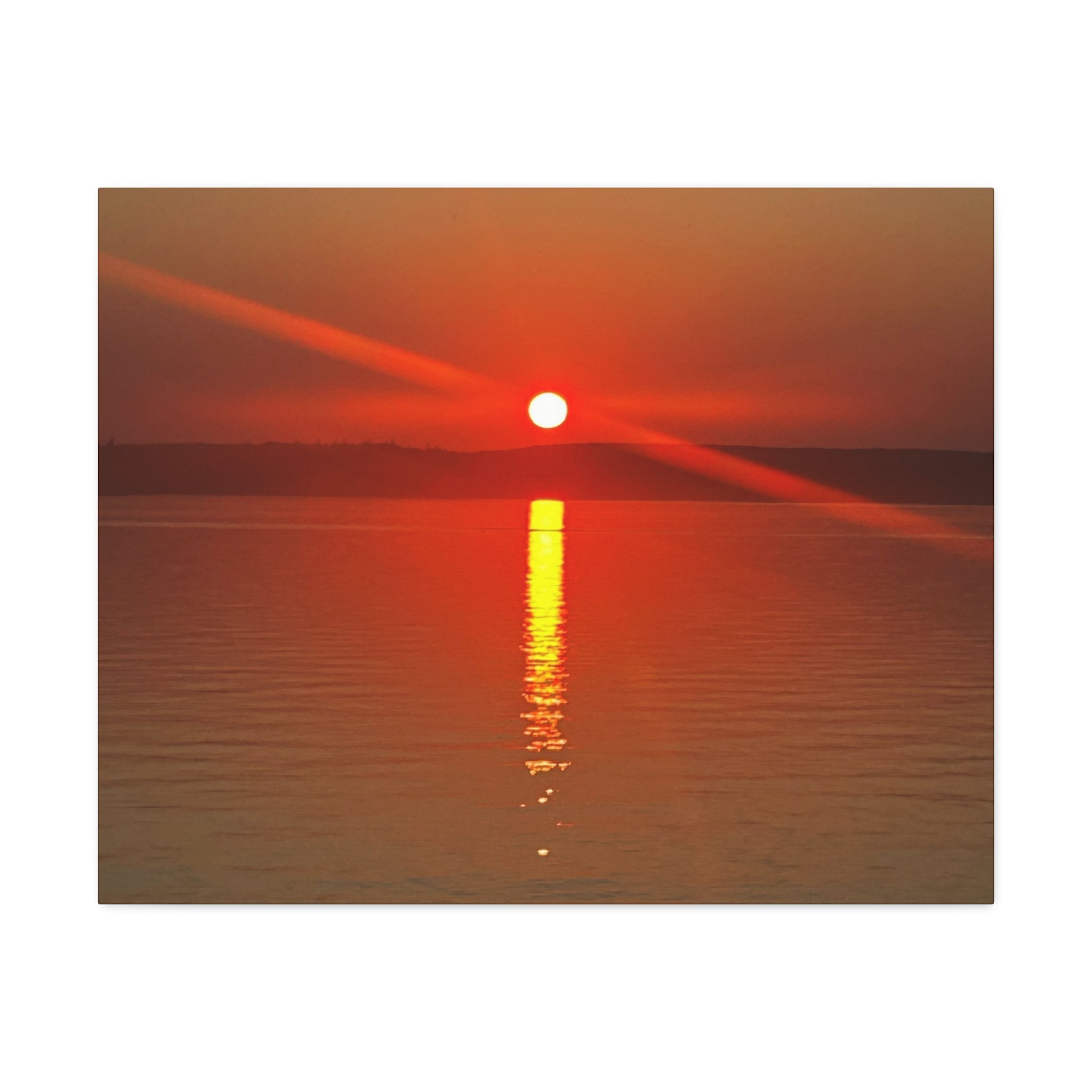 Sunset Reflection Stretched Canvas Wall Art