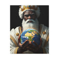 Stretched Canvas - Regal King Holding Earth Wall Art