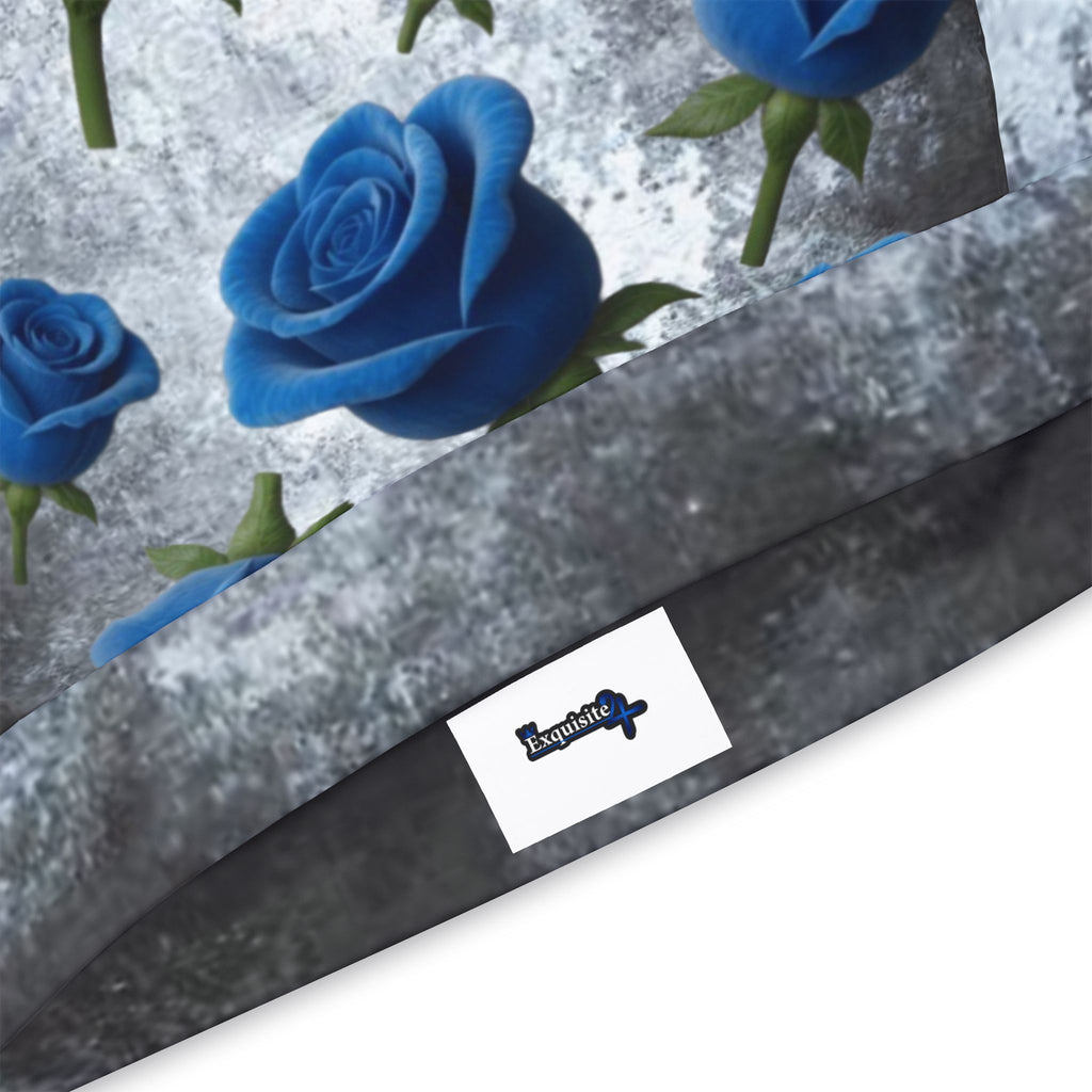 Blue Rose Skull Athletic Hoodie