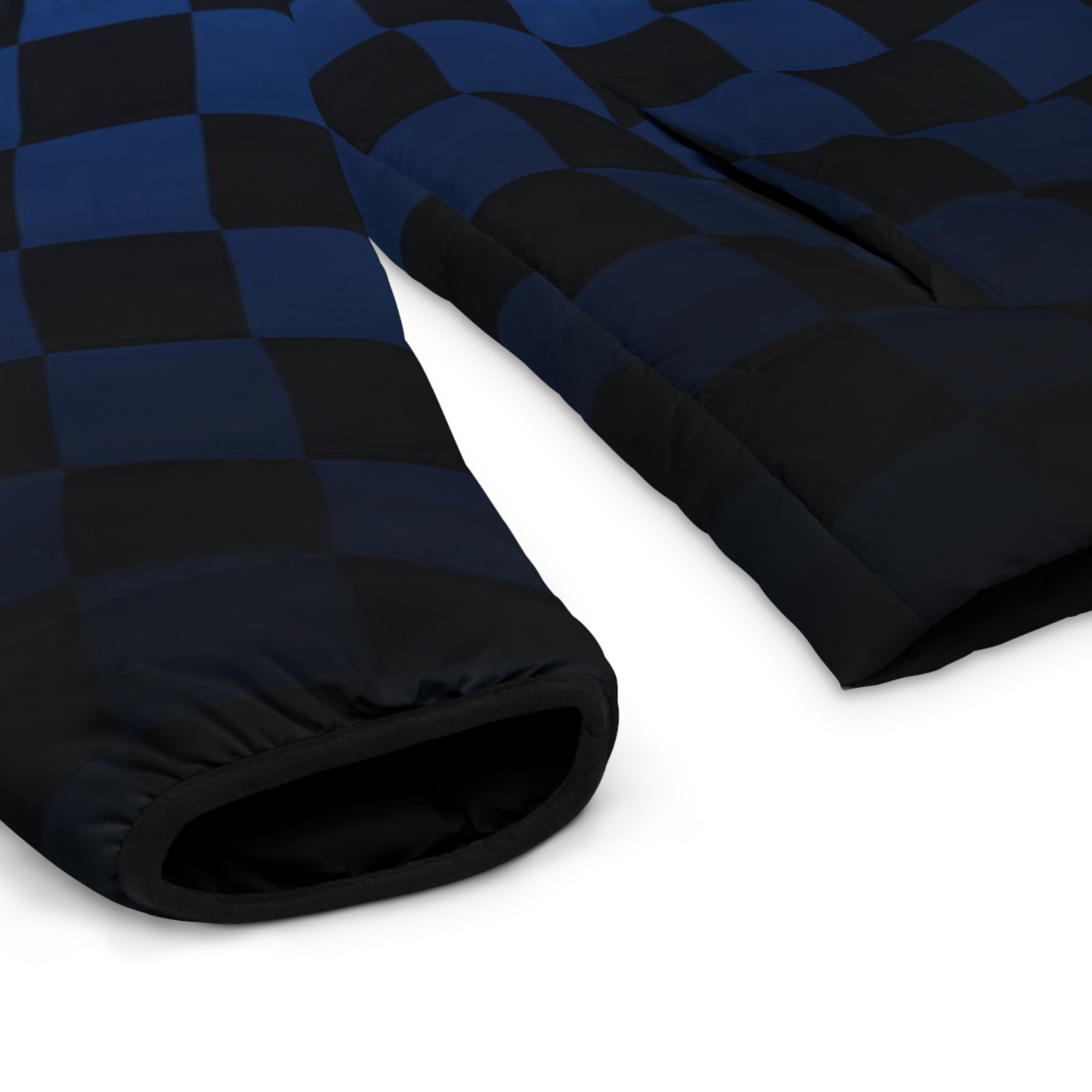 Blue Checkerboard Puffer Jacket