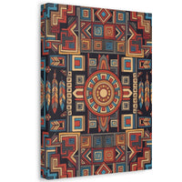 Southwestern Geometric Canvas Art — Tribal Mandala Wall Decor