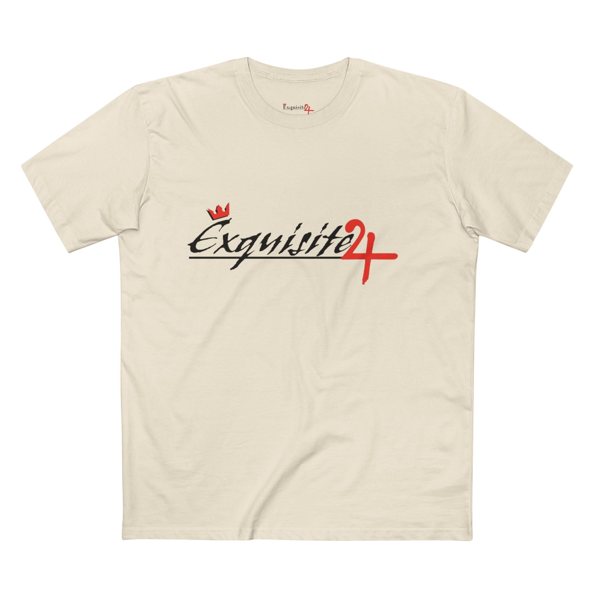 Cursive Exquisite 24 Red Accent Logo Graphic Tee