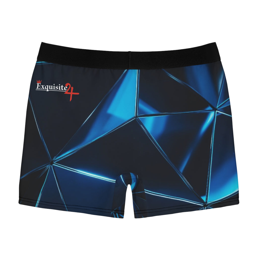Men's Geometric Blue Prism Boxer Briefs — All-Over Print