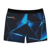 Men's Geometric Blue Prism Boxer Briefs — All-Over Print