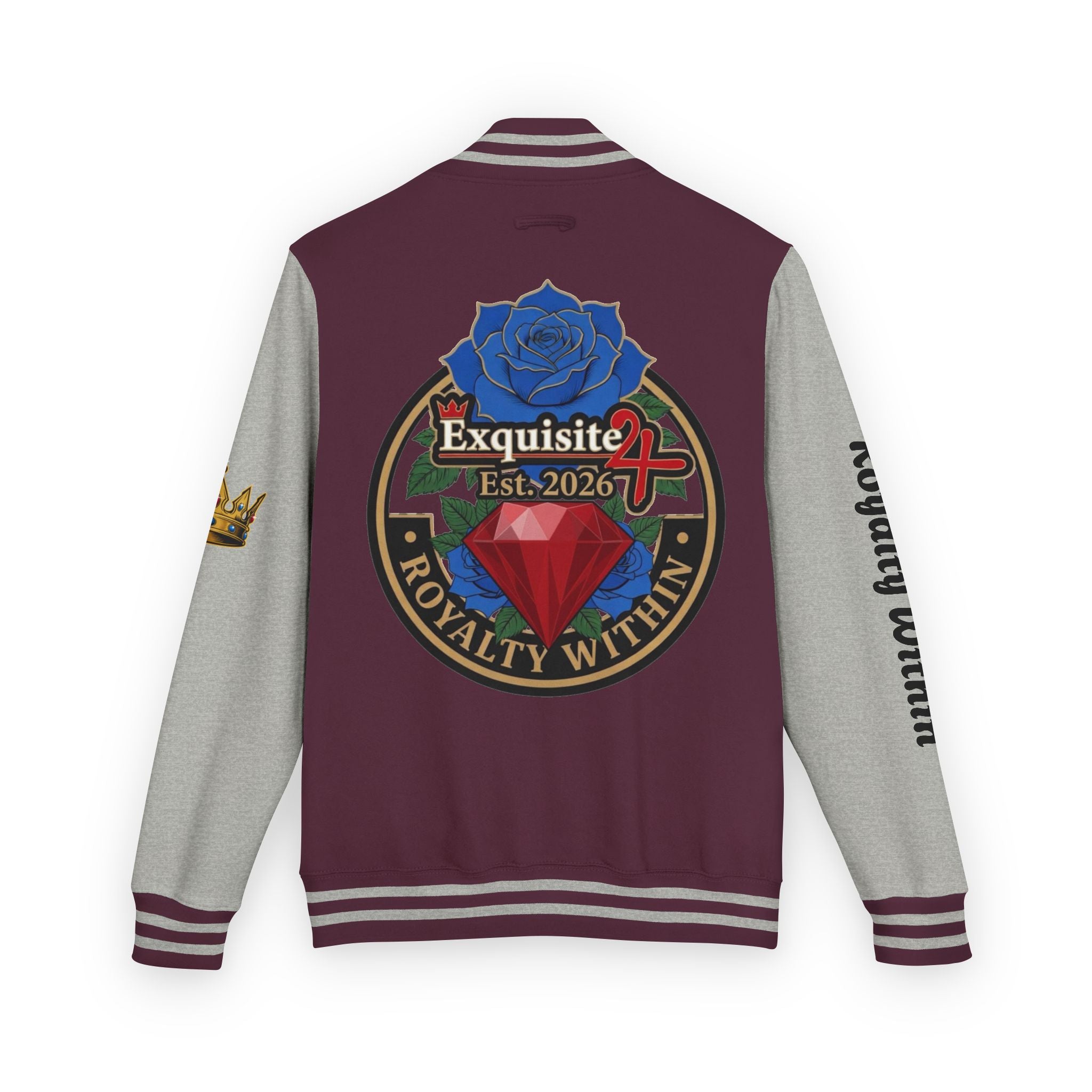 Exquisite 24 Royalty Within Emblem Varsity Jacket