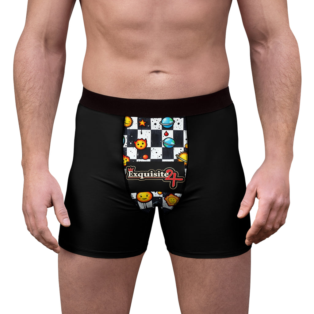 Exquisite 24 Emoji Checkerboard Boxer Briefs