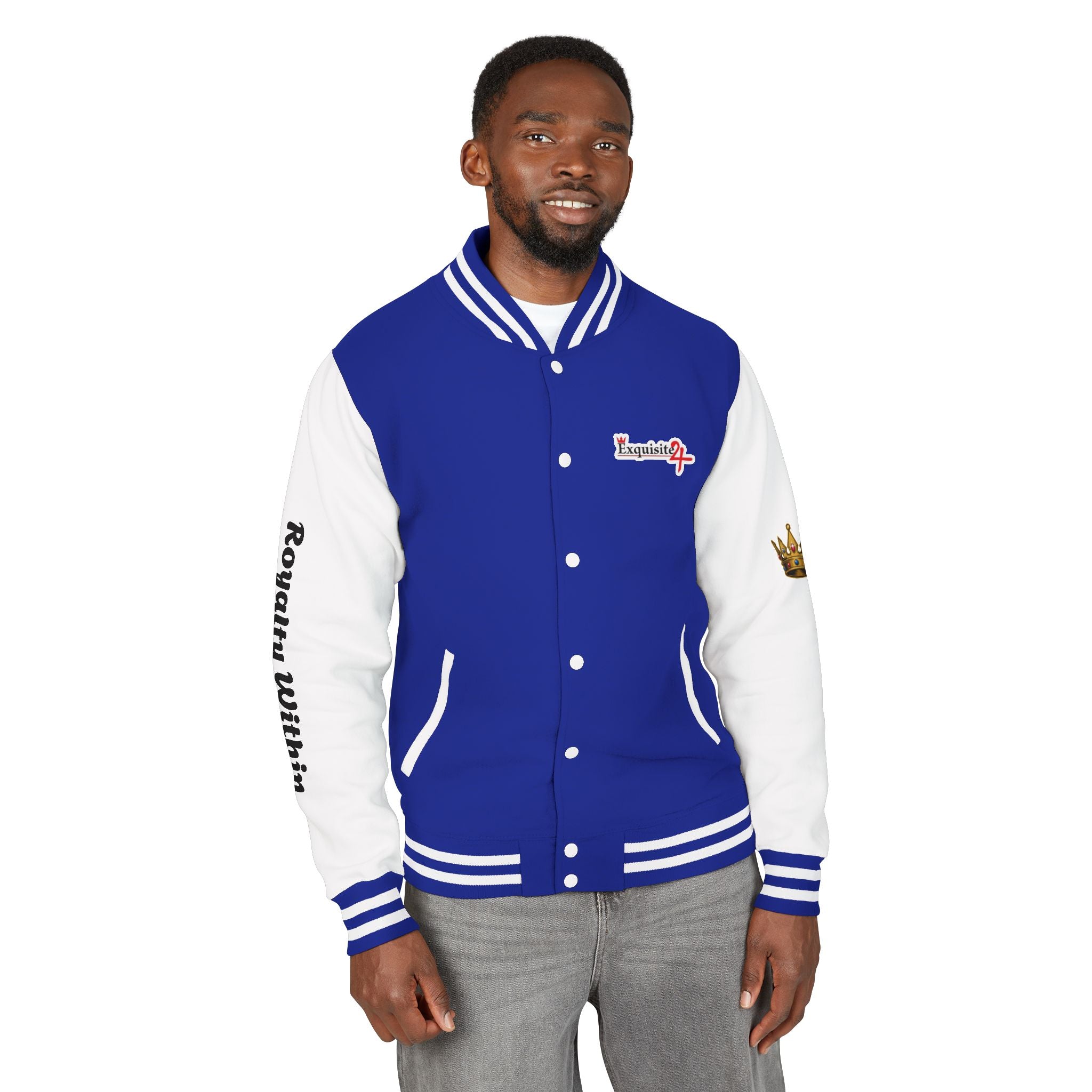 Exquisite 24 Royalty Within Emblem Varsity Jacket