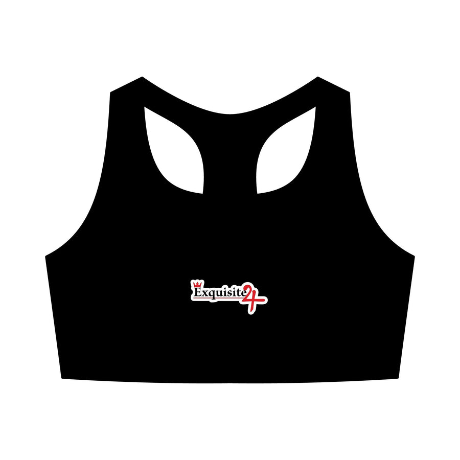 Exquisite 24 Sticker Logo Sports Bra
